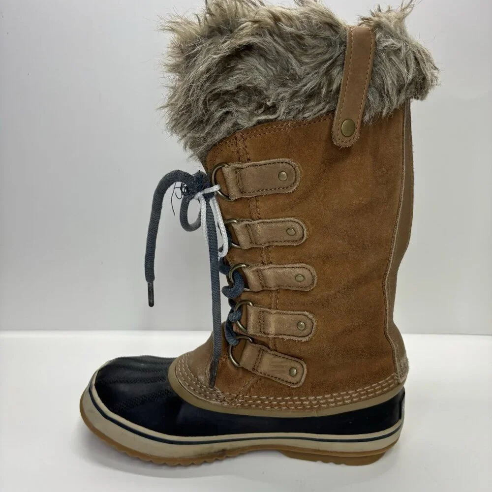 SOREL Joan of Artic Snow‎ Winter Boots Waterproof Insulated Lace Up Women Sz 7 - Picture 11 of 14